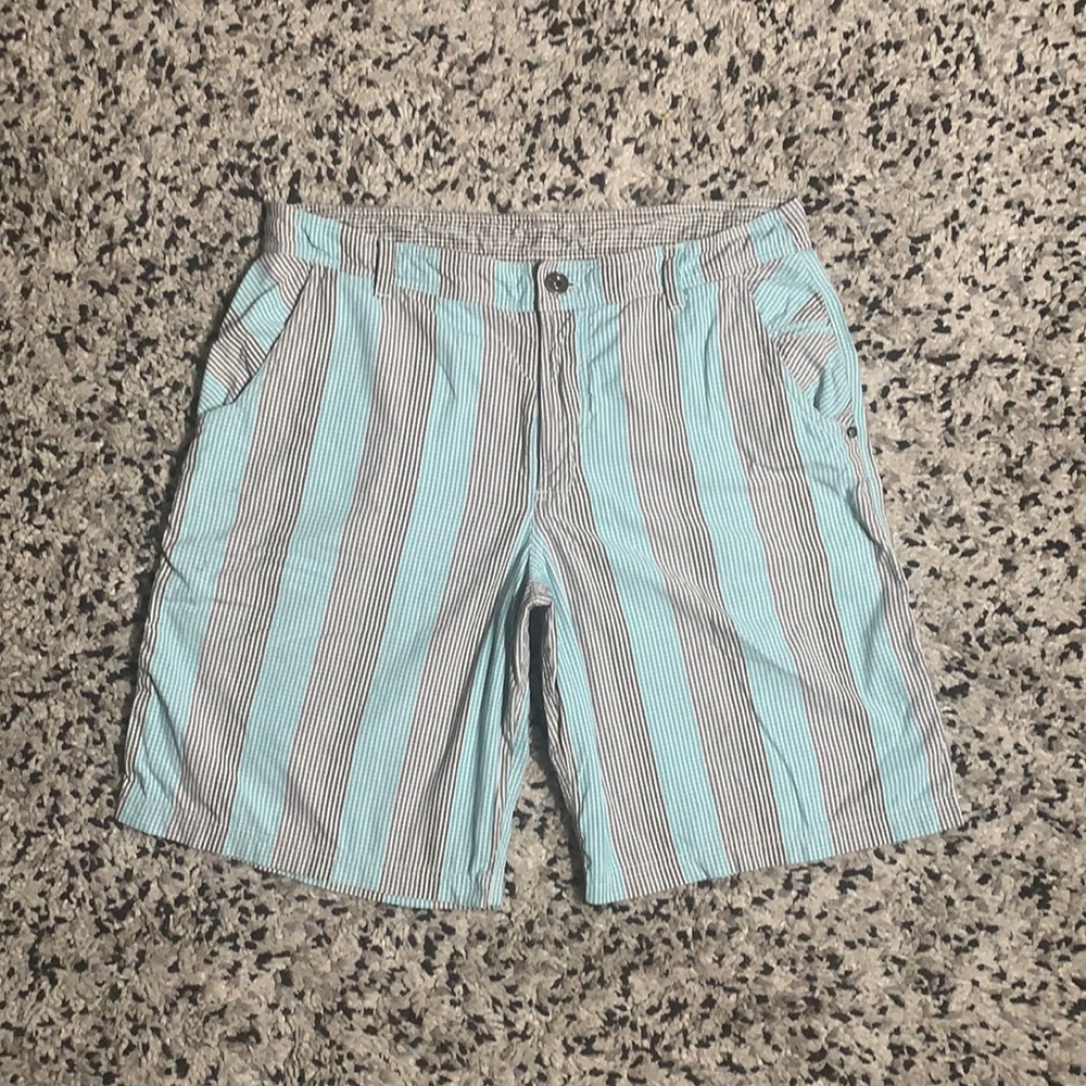 Striped Blue and Gray Men’s Shorts